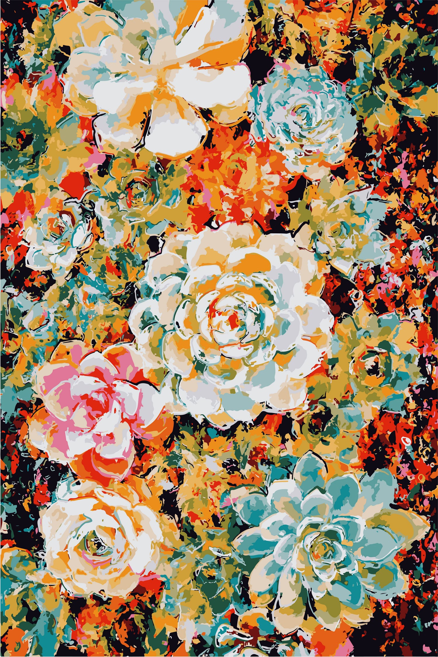 Floral Desert by Lisa Raymond on GIANT ART - orange digital painting