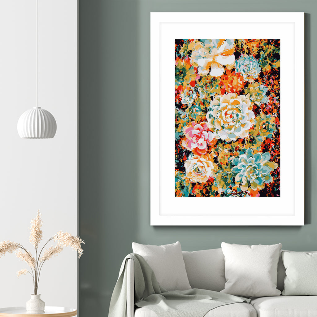 Floral Desert by Lisa Raymond on GIANT ART - orange digital painting