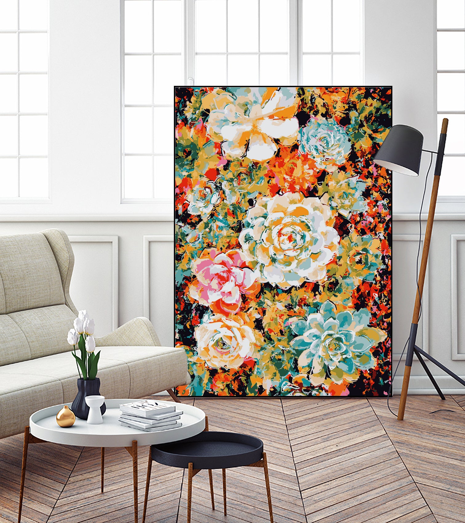 Floral Desert by Lisa Raymond on GIANT ART - orange digital painting