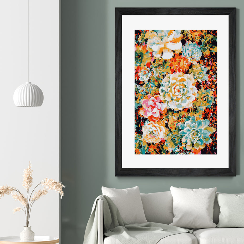 Floral Desert by Lisa Raymond on GIANT ART - orange digital painting