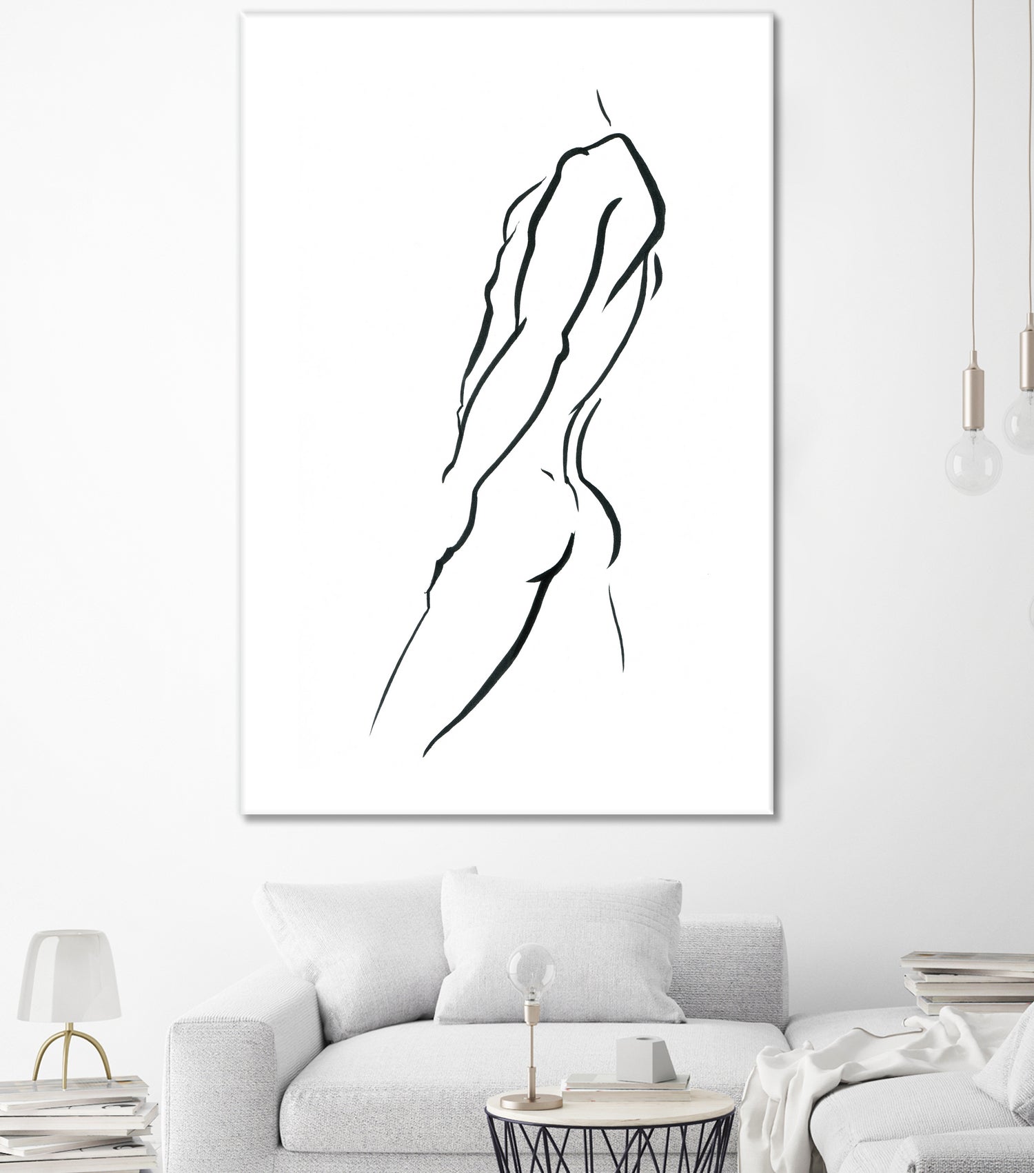 Torso. Silhouette of Man by Katya Ulitina on GIANT ART - white character design