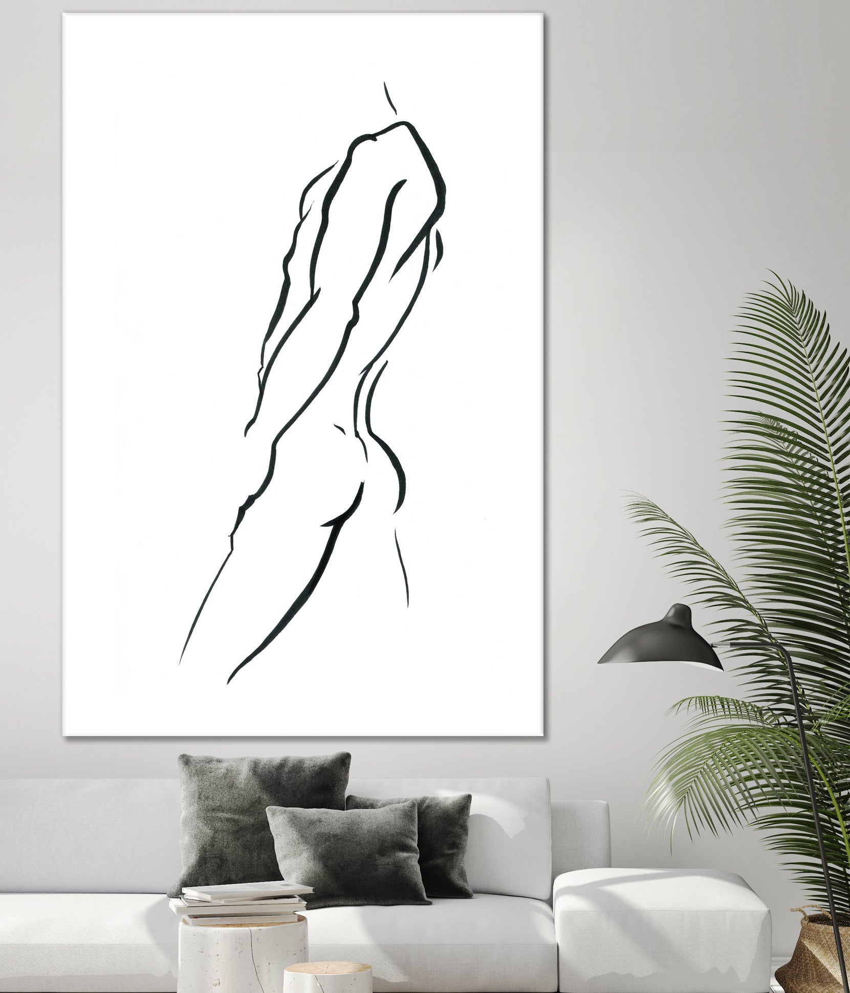 Torso. Silhouette of Man by Katya Ulitina on GIANT ART - white character design