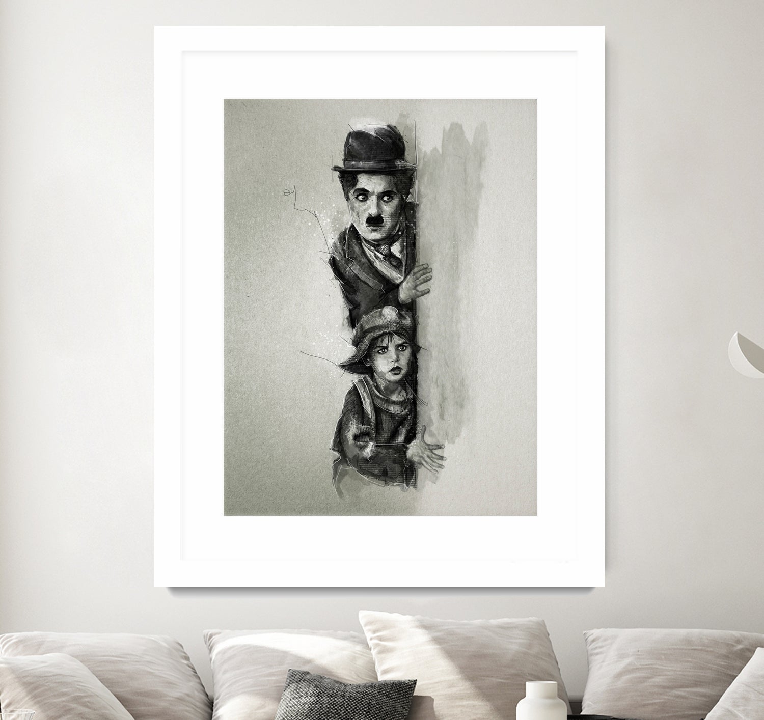 Charlie Chaplin - The Kid by Claudio Tosi on GIANT ART - black digital painting