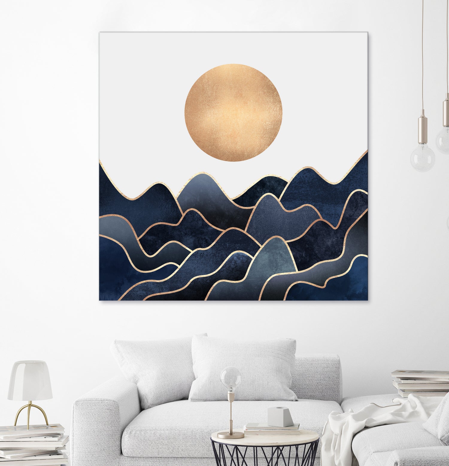 Waves 1 by Elisabeth Fredriksson on GIANT ART - blue digital painting