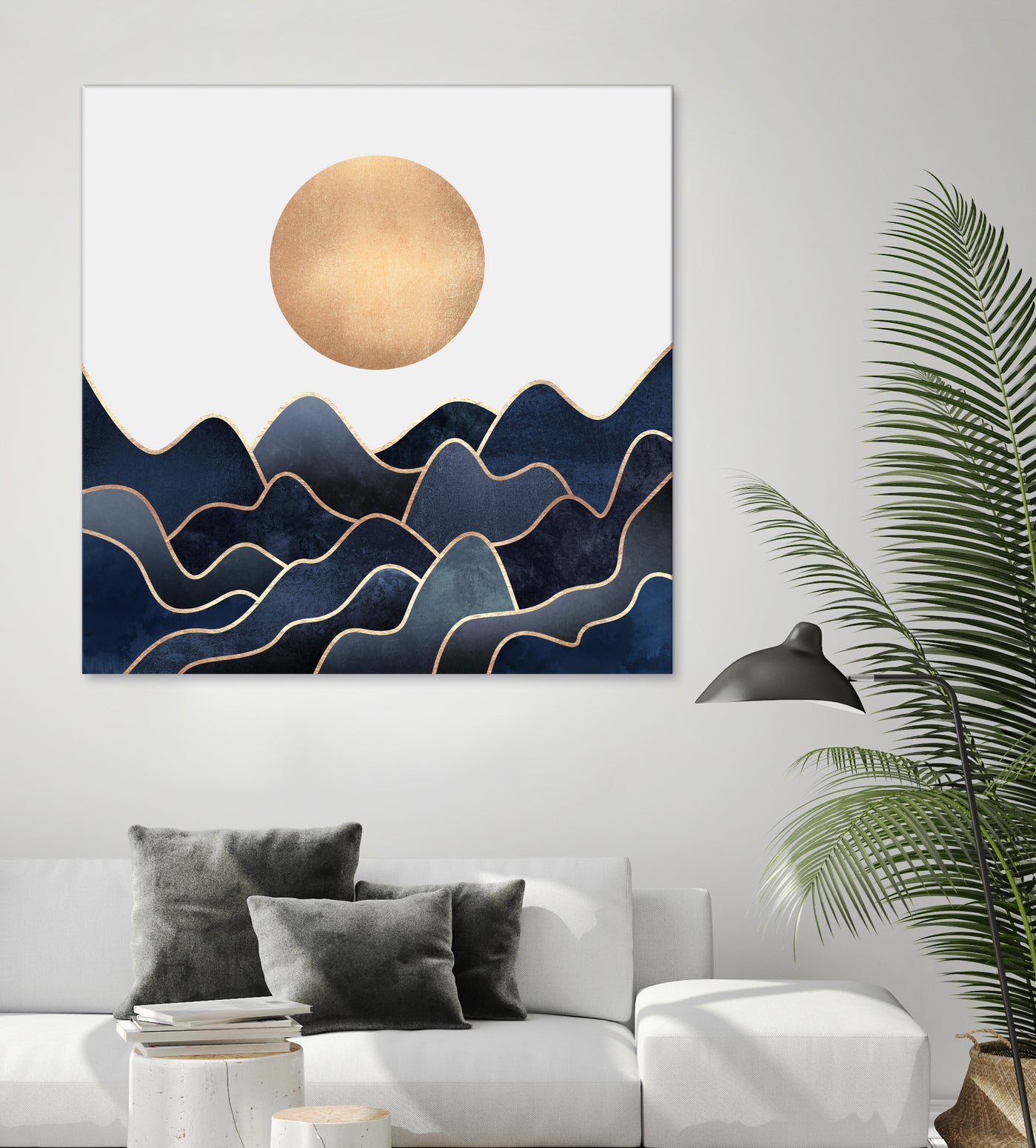 Waves 1 by Elisabeth Fredriksson on GIANT ART - blue digital painting