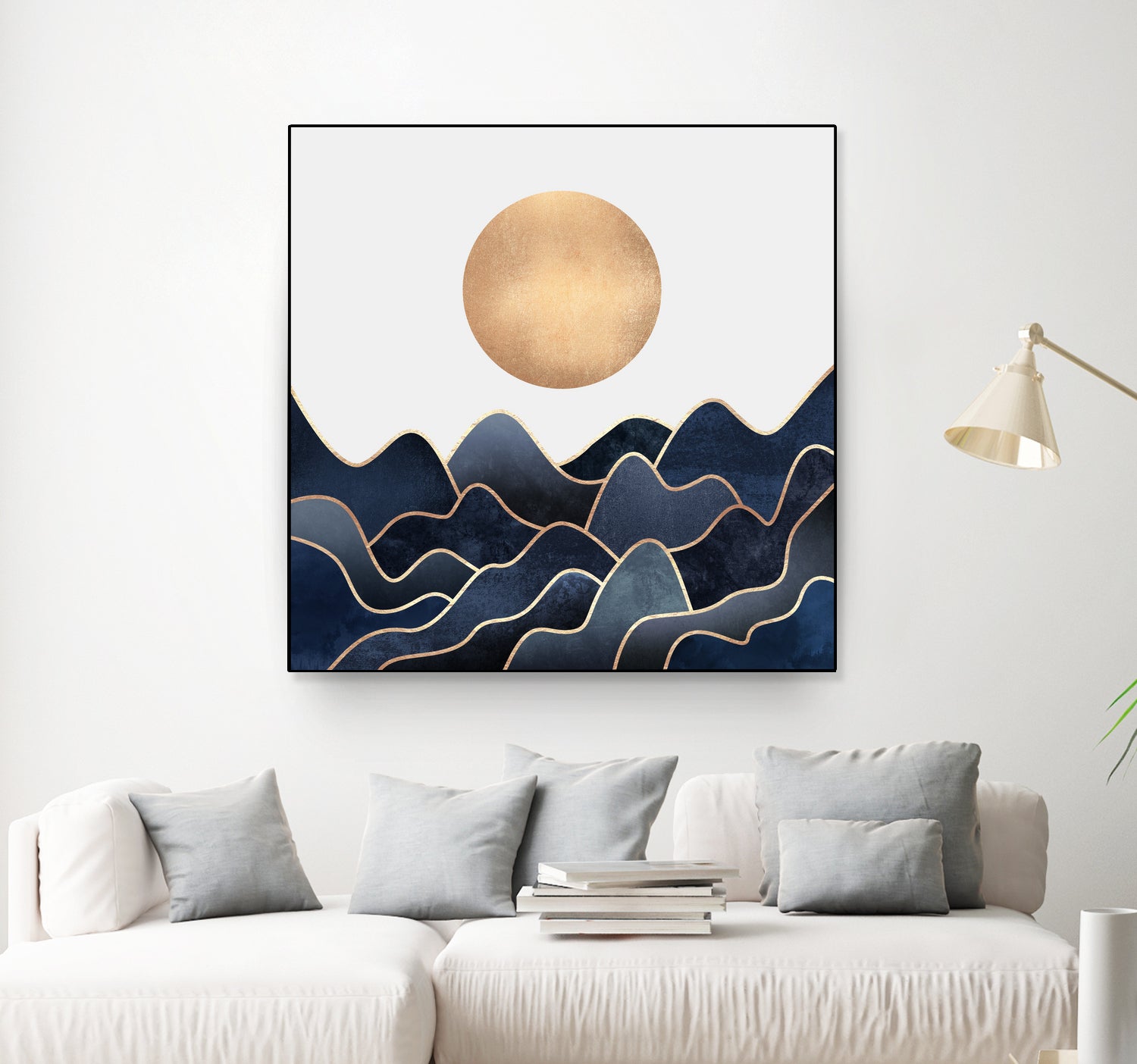 Waves 1 by Elisabeth Fredriksson on GIANT ART - blue digital painting