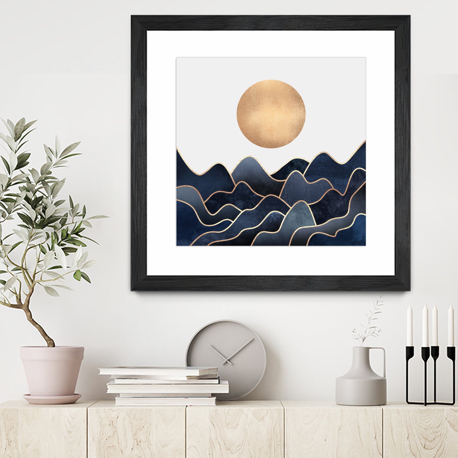 Waves 1 by Elisabeth Fredriksson on GIANT ART - blue digital painting