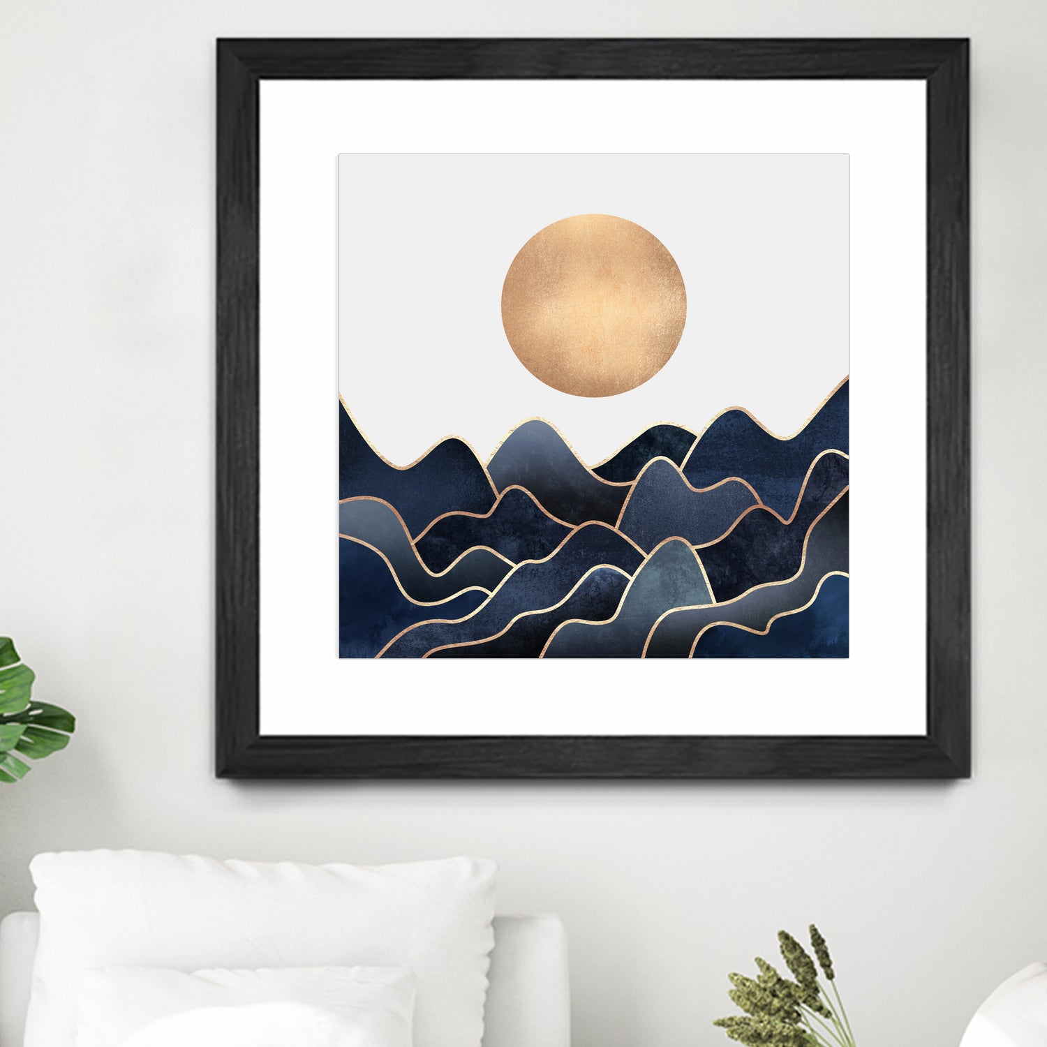 Waves 1 by Elisabeth Fredriksson on GIANT ART - blue digital painting