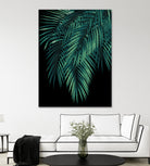 Palm Leaves Green Night Vibes #1 #tropical #decor #art by Anita & Bella Jantz on GIANT ART - green photo illustration