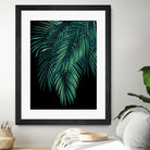 Palm Leaves Green Night Vibes #1 #tropical #decor #art by Anita & Bella Jantz on GIANT ART - green photo illustration