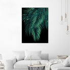 Palm Leaves Green Night Vibes #1 #tropical #decor #art by Anita & Bella Jantz on GIANT ART - green photo illustration