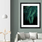 Palm Leaves Green Night Vibes #1 #tropical #decor #art by Anita & Bella Jantz on GIANT ART - green photo illustration