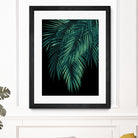 Palm Leaves Green Night Vibes #1 #tropical #decor #art by Anita & Bella Jantz on GIANT ART - green photo illustration