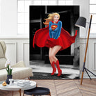 Supergirl a a Marilyn by Dan Avenell on GIANT ART - red digital painting