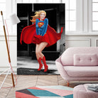 Supergirl a a Marilyn by Dan Avenell on GIANT ART - red digital painting