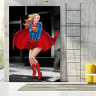 Supergirl a a Marilyn by Dan Avenell on GIANT ART - red digital painting