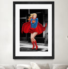 Supergirl a a Marilyn by Dan Avenell on GIANT ART - red digital painting