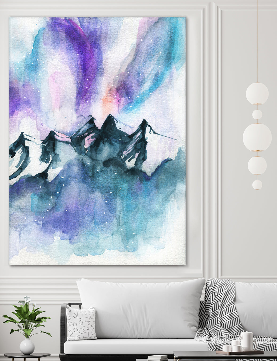 Mountain Magic  Watercolor by Jen Merli on GIANT ART - blue mixed media