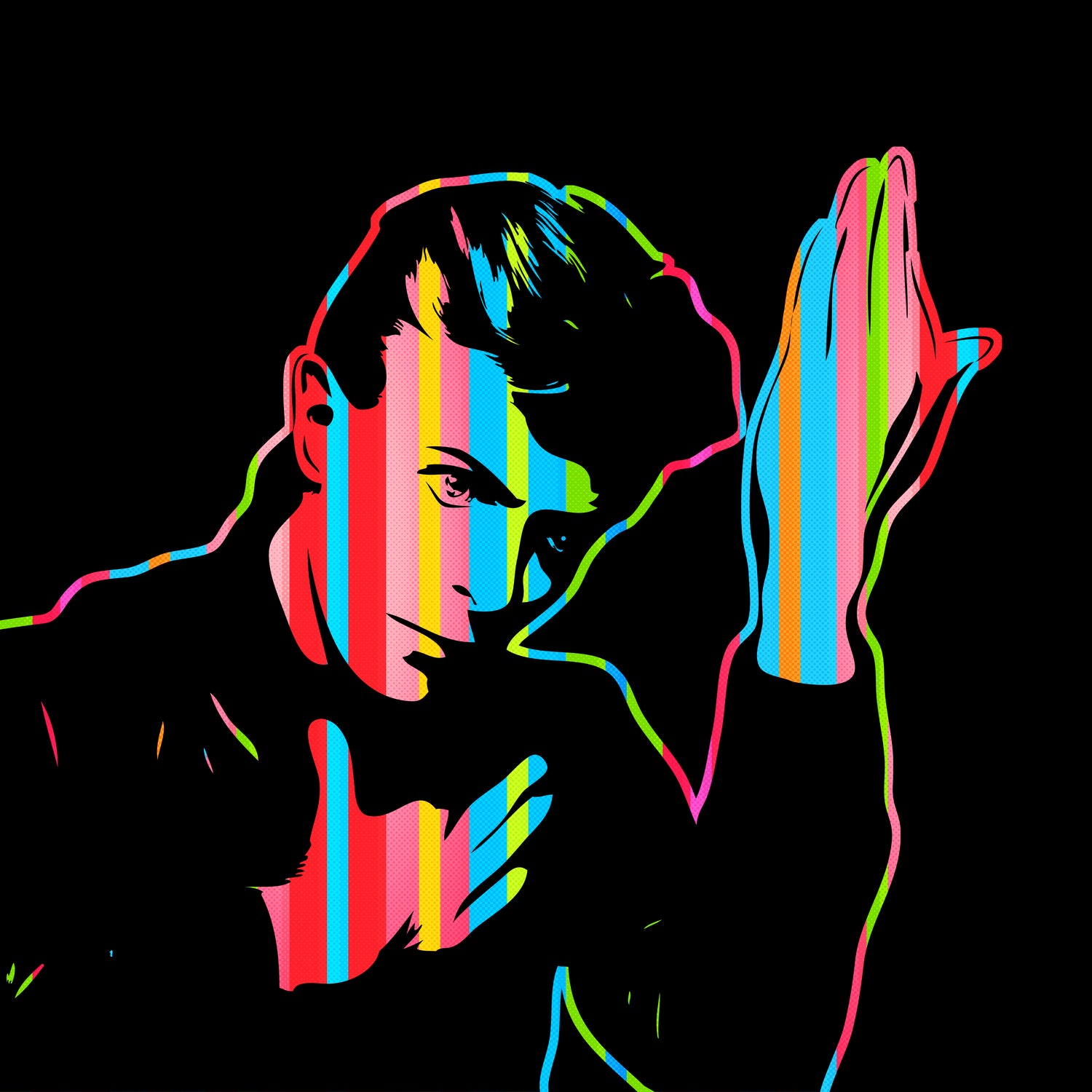 David Bowie | Dark | Pop Art by William Cuccio on GIANT ART - black digital painting