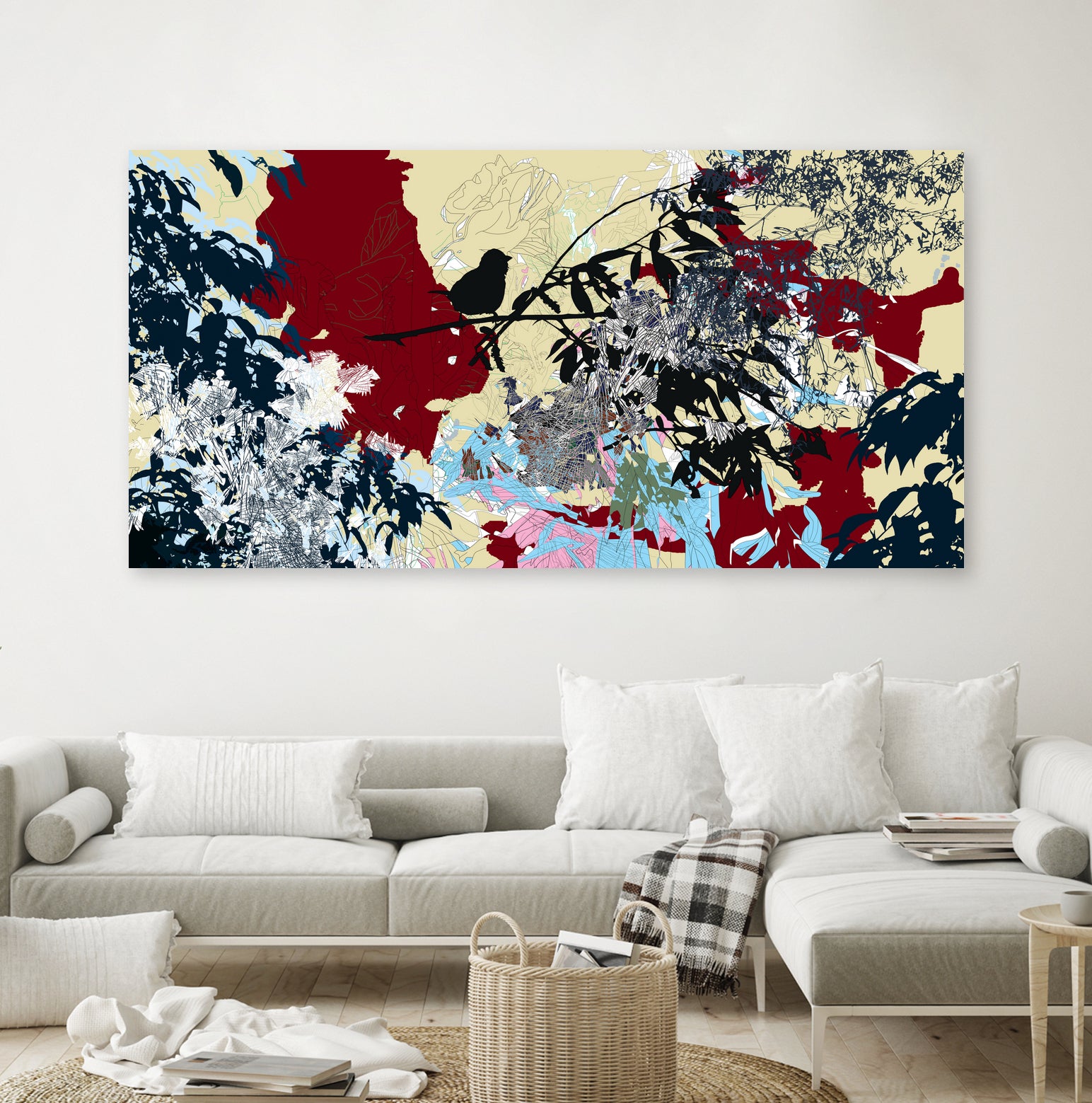 backlight birdsong III by Christine Lippmann on GIANT ART - white digital painting