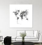 World Map by Monn Print on GIANT ART - white digital painting