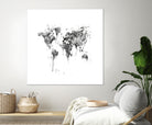 World Map by Monn Print on GIANT ART - white digital painting