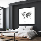 World Map by Monn Print on GIANT ART - white digital painting