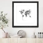 World Map by Monn Print on GIANT ART - white digital painting