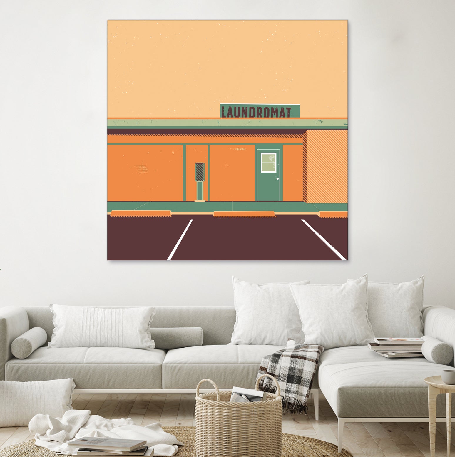 Desert Laundromat by Ben Stevens on GIANT ART - orange vector illustration