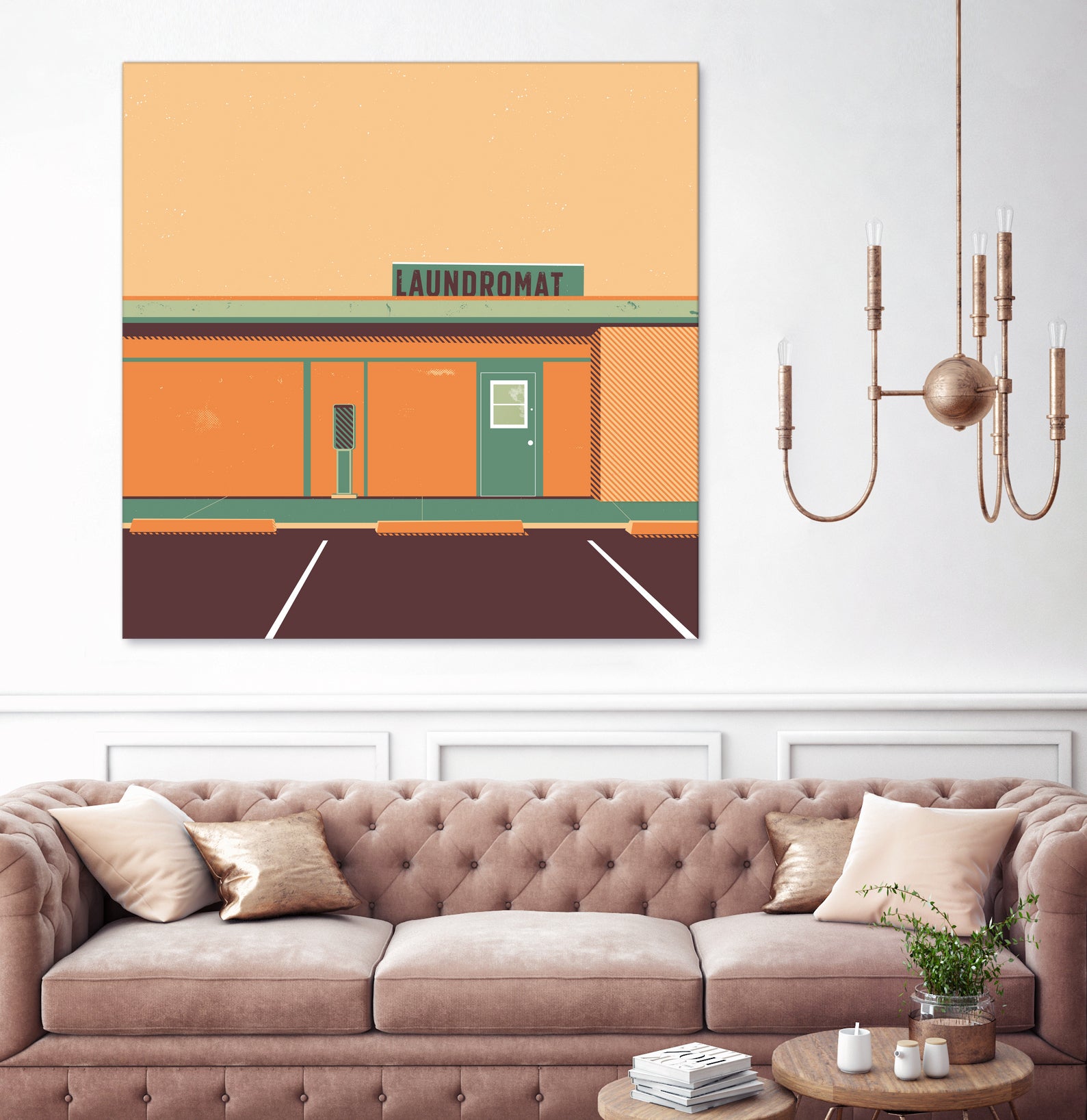 Desert Laundromat by Ben Stevens on GIANT ART - orange vector illustration