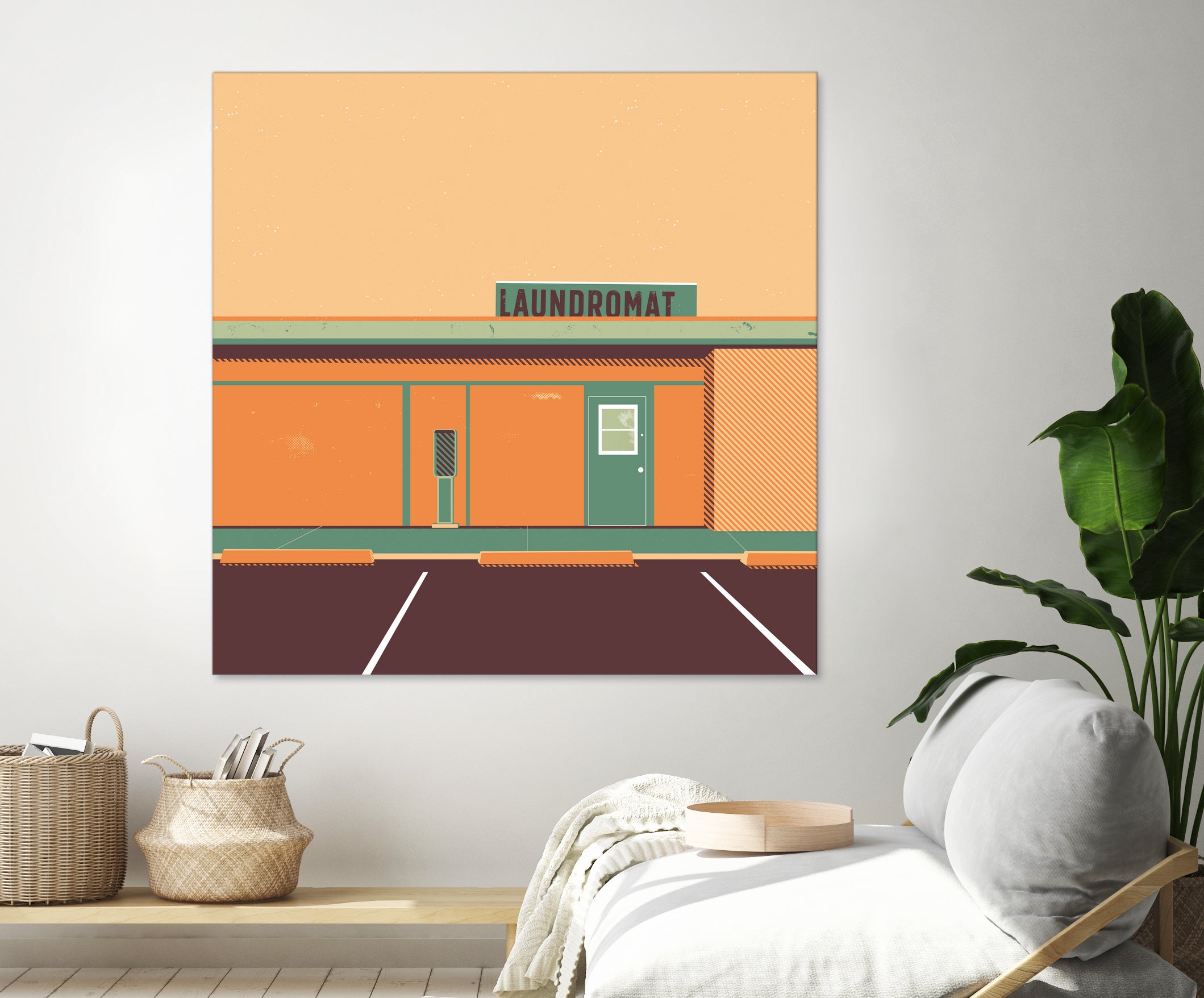 Desert Laundromat by Ben Stevens on GIANT ART - orange vector illustration