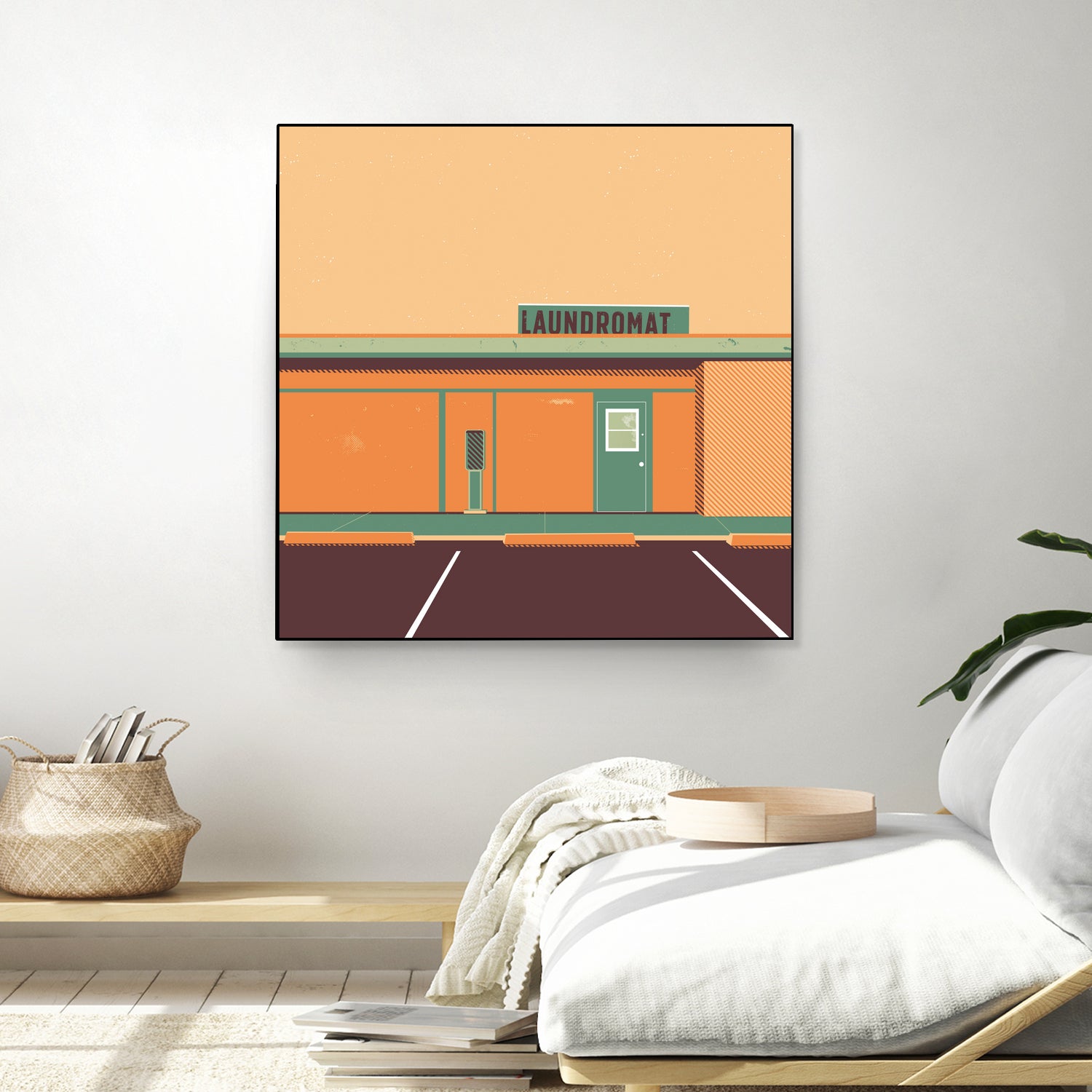 Desert Laundromat by Ben Stevens on GIANT ART - orange vector illustration