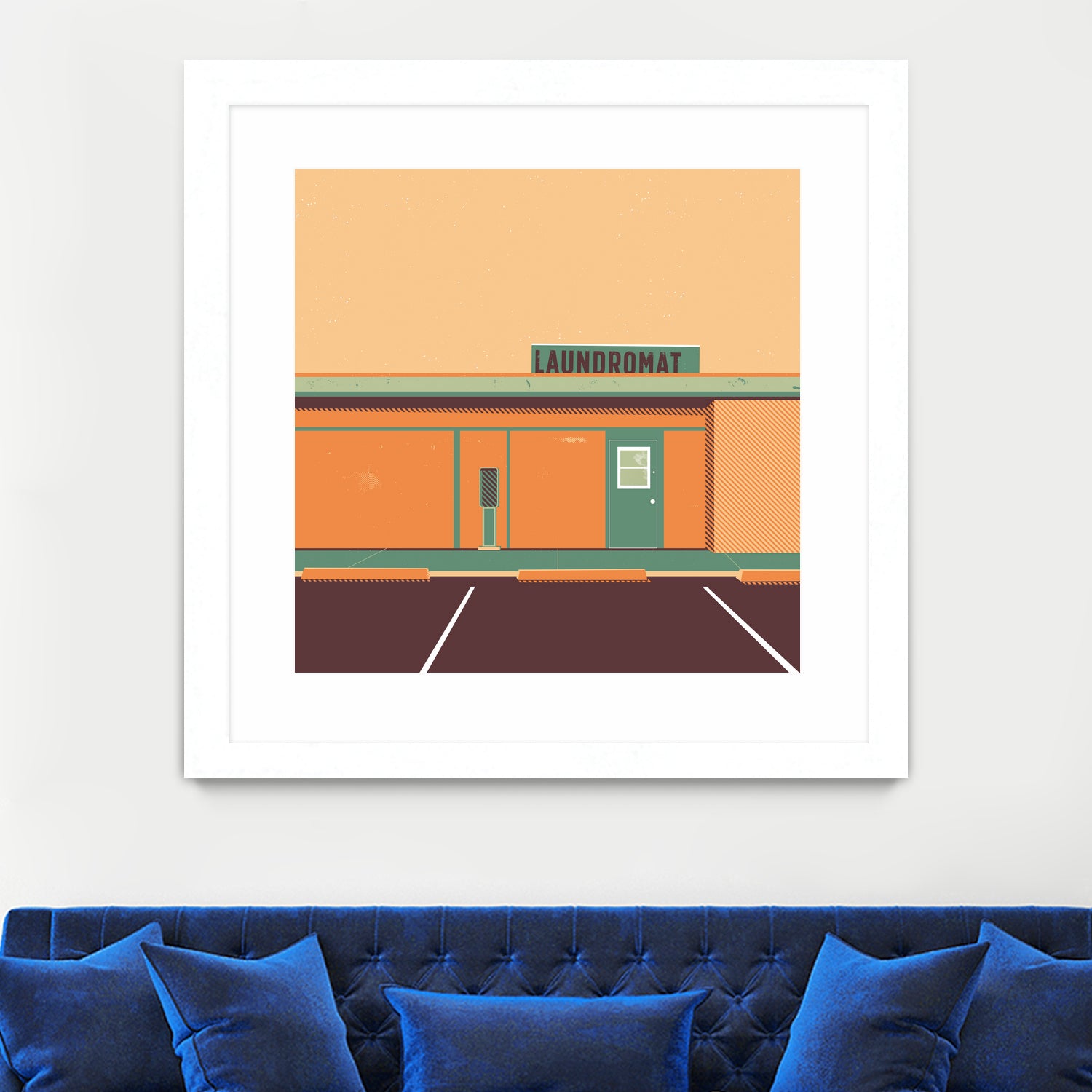 Desert Laundromat by Ben Stevens on GIANT ART - orange vector illustration