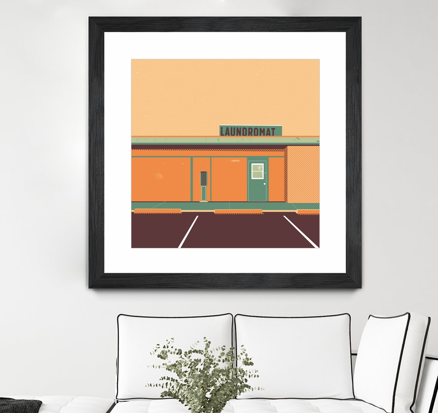 Desert Laundromat by Ben Stevens on GIANT ART - orange vector illustration