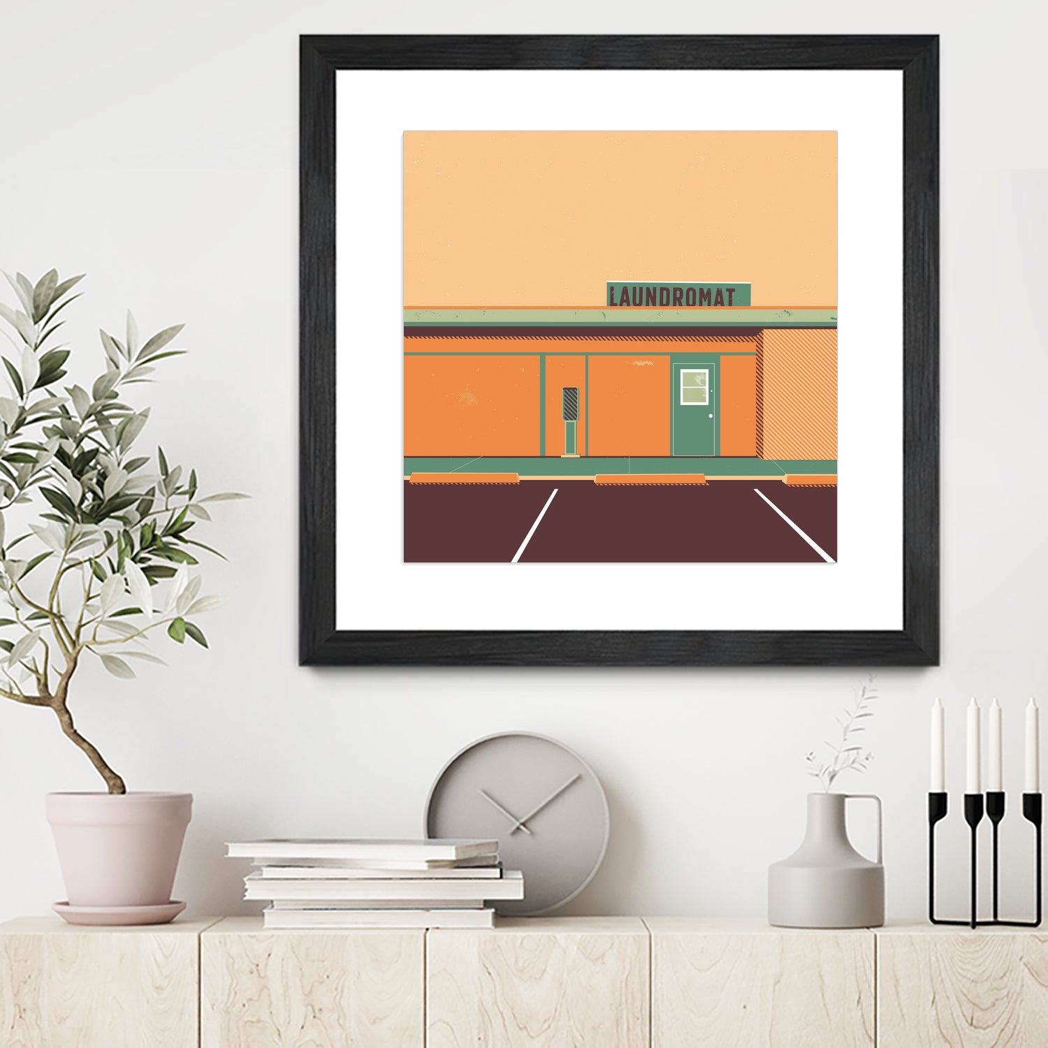 Desert Laundromat by Ben Stevens on GIANT ART - orange vector illustration