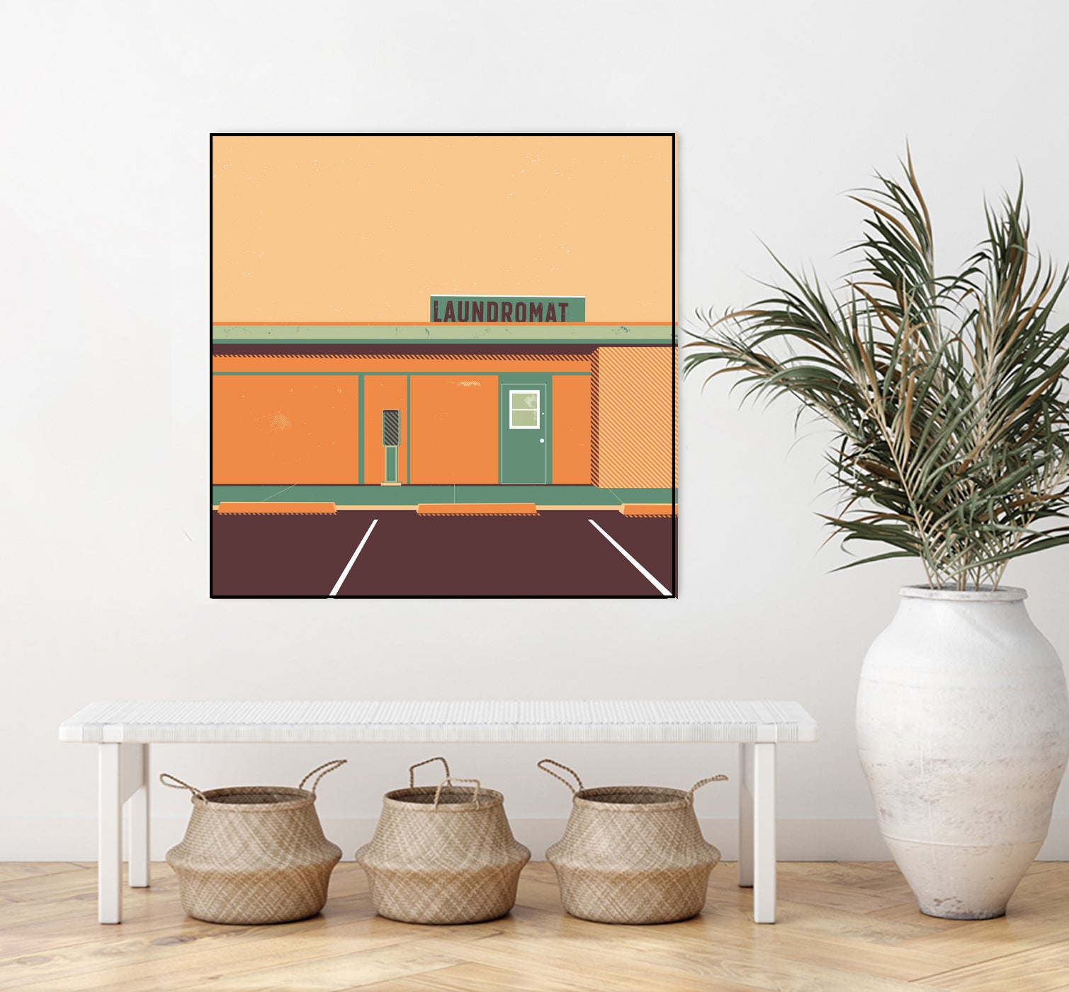 Desert Laundromat by Ben Stevens on GIANT ART - orange vector illustration