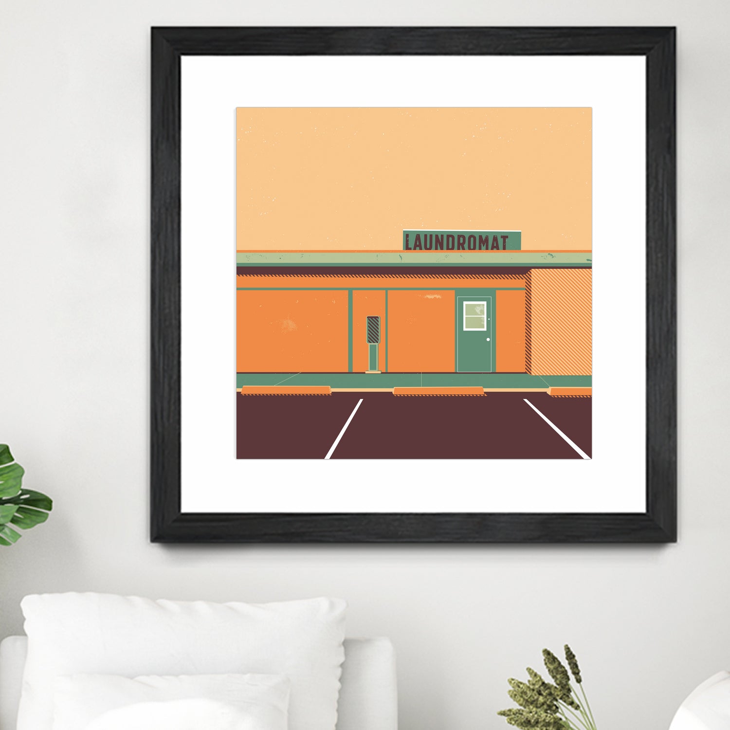 Desert Laundromat by Ben Stevens on GIANT ART - orange vector illustration