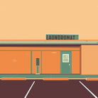 Desert Laundromat by Ben Stevens on GIANT ART - orange vector illustration