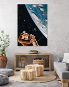 Father Son Bonding by Jonas Haeg on GIANT ART - blue photo manipulation