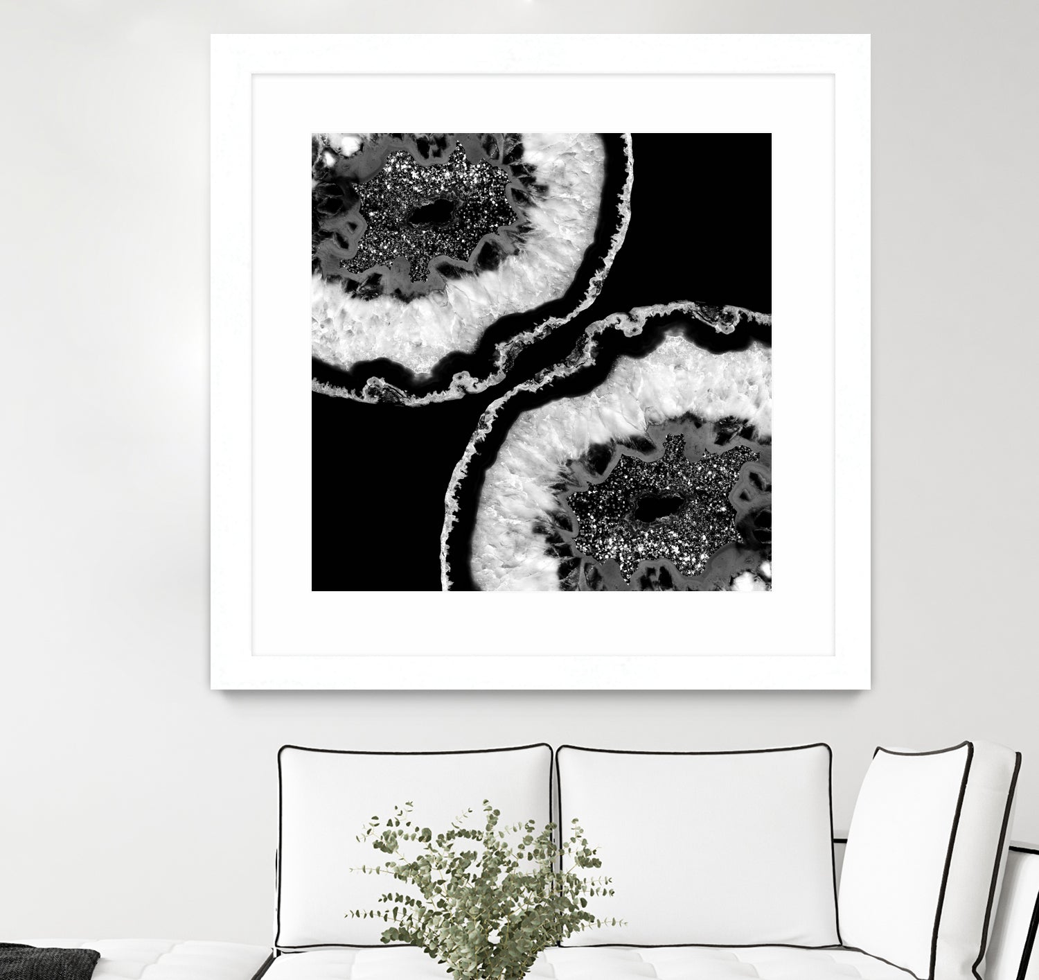 Gray Black White Agate Glitter Glamor #7 #gem #decor #art by Anita & Bella Jantz on GIANT ART - black photo illustration