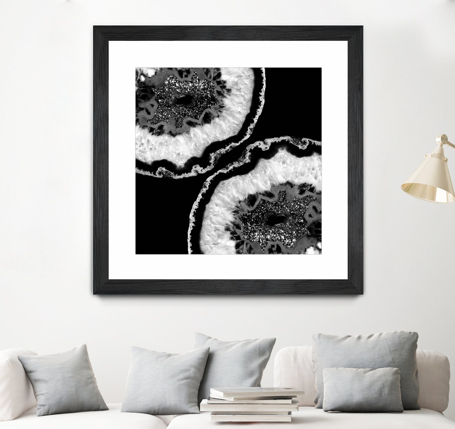 Gray Black White Agate Glitter Glamor #7 #gem #decor #art by Anita & Bella Jantz on GIANT ART - black photo illustration