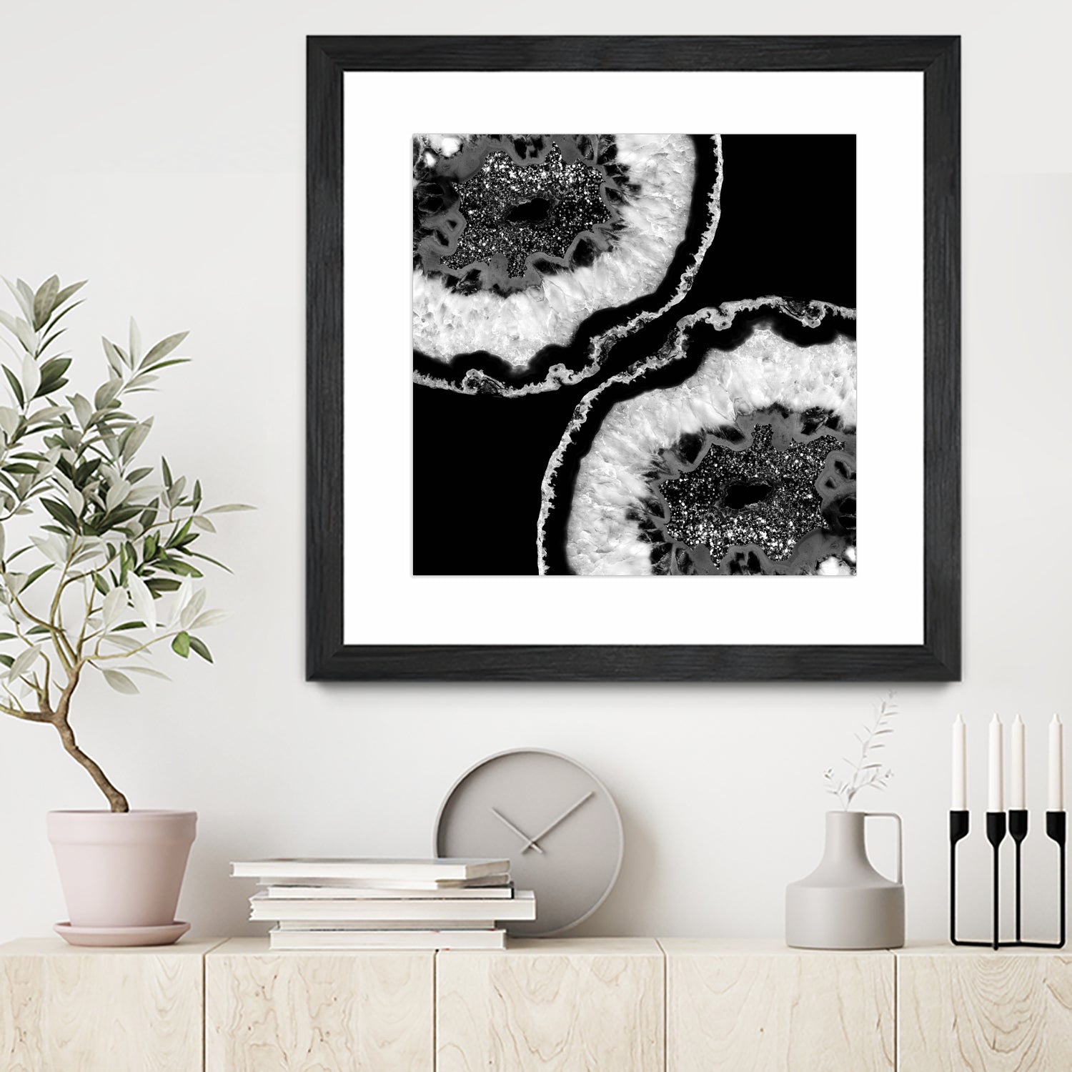 Gray Black White Agate Glitter Glamor #7 #gem #decor #art by Anita & Bella Jantz on GIANT ART - black photo illustration