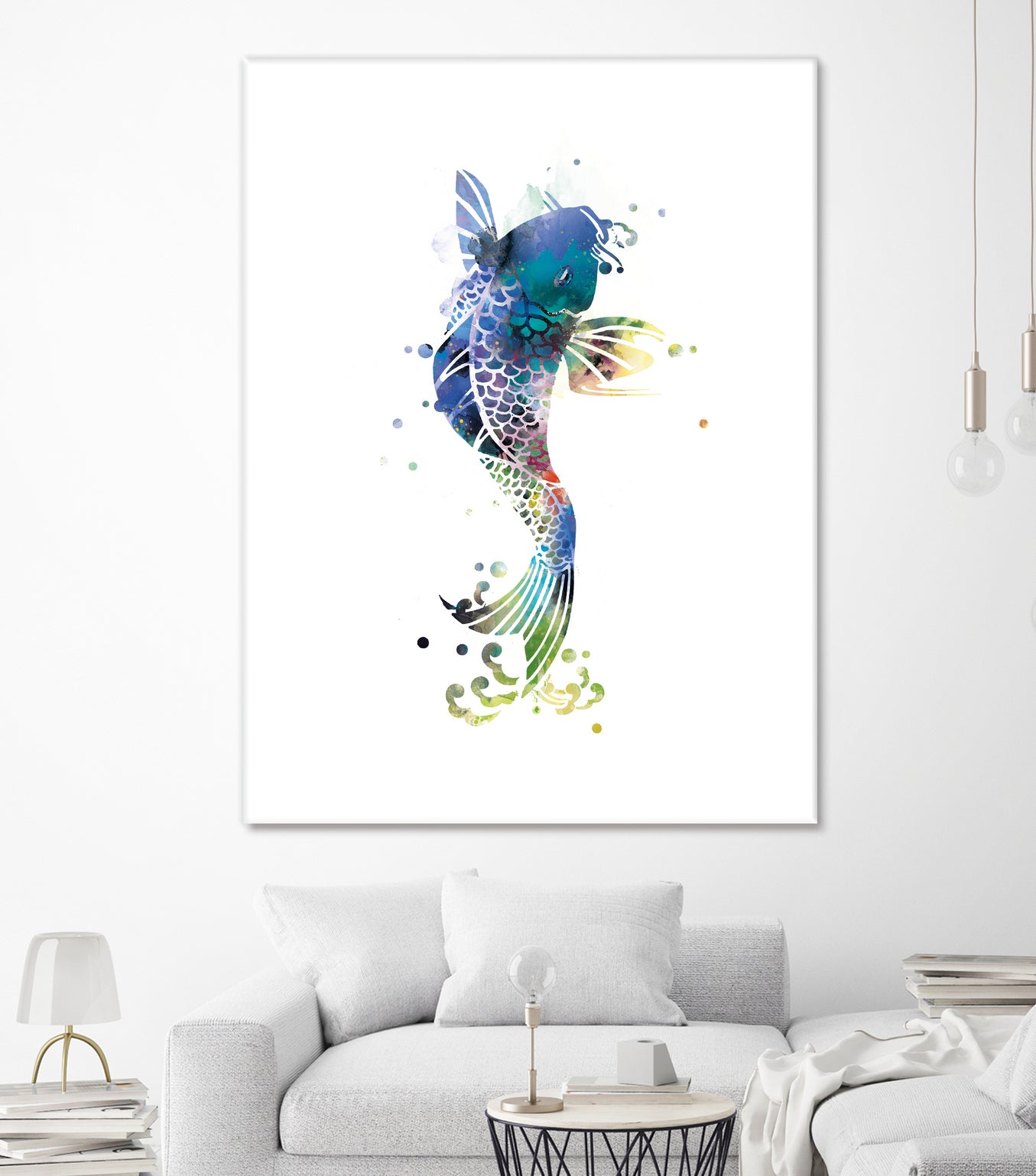 Koi Fish by Monn Print on GIANT ART - white digital painting