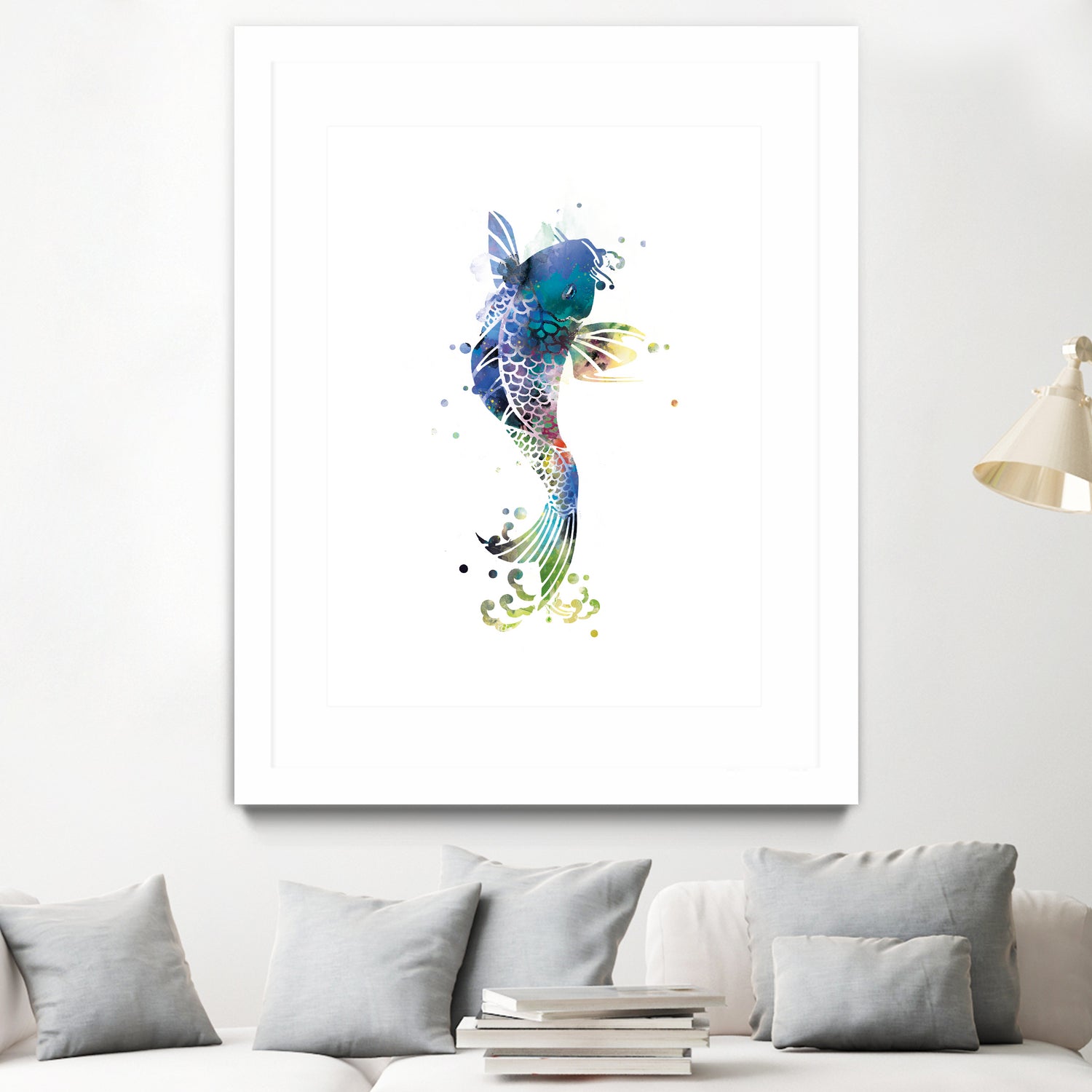 Koi Fish by Monn Print on GIANT ART - white digital painting