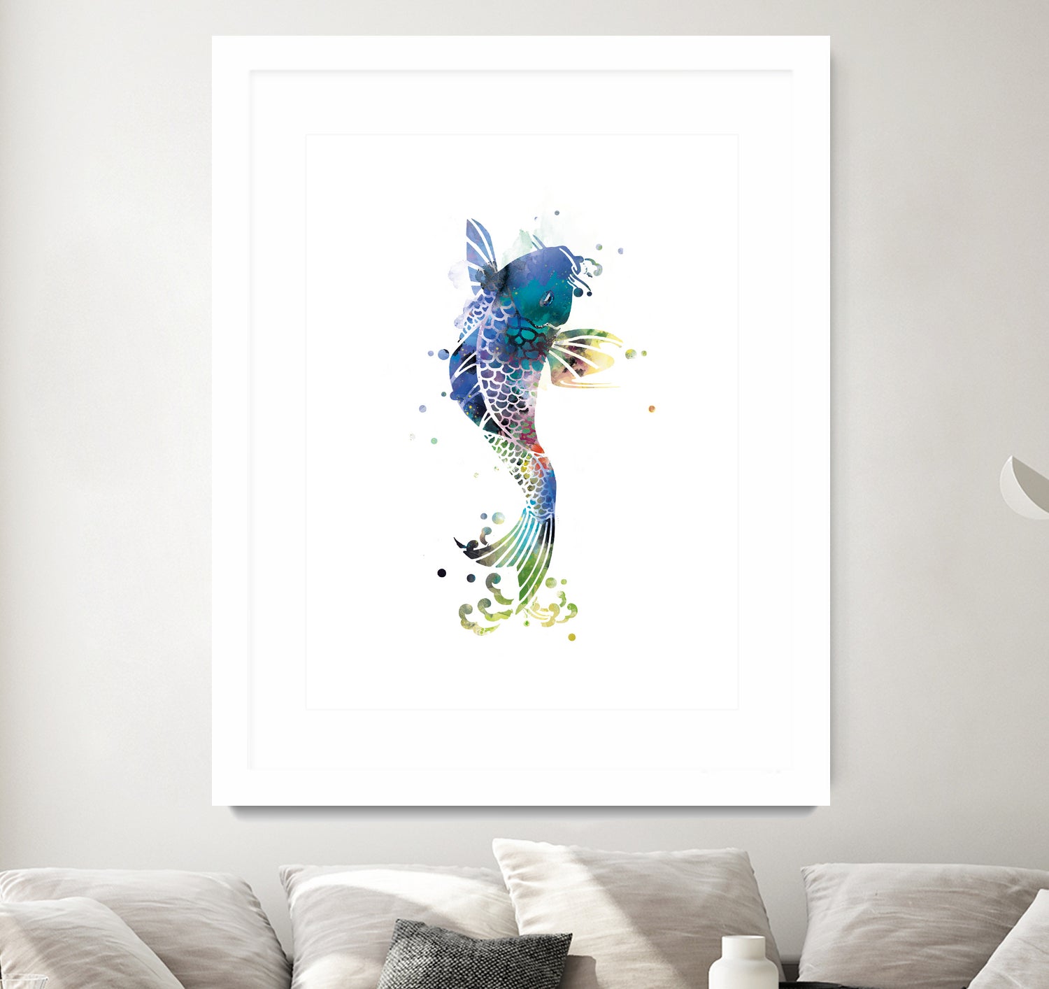 Koi Fish by Monn Print on GIANT ART - white digital painting