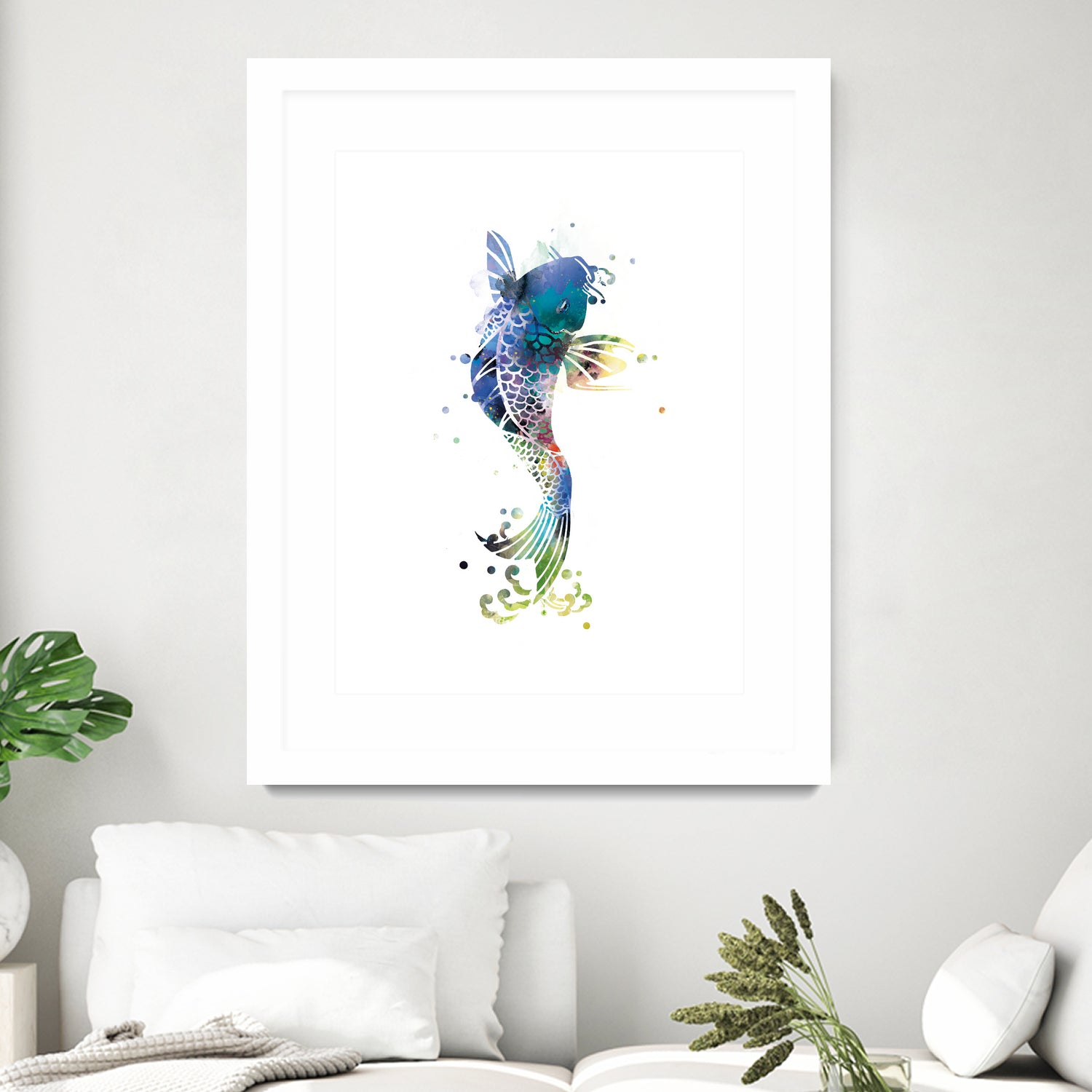 Koi Fish by Monn Print on GIANT ART - white digital painting