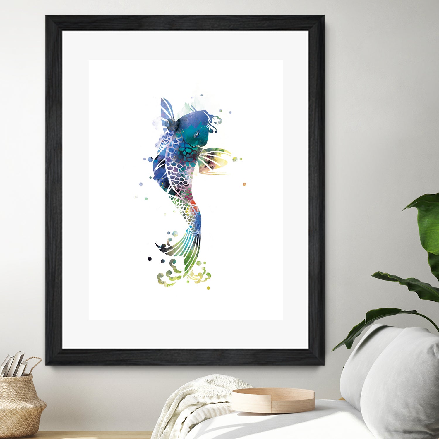 Koi Fish by Monn Print on GIANT ART - white digital painting