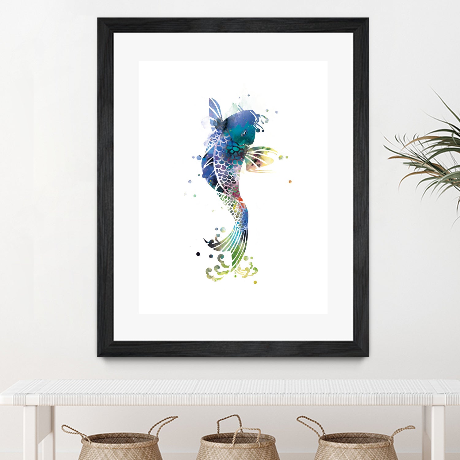 Koi Fish by Monn Print on GIANT ART - white digital painting