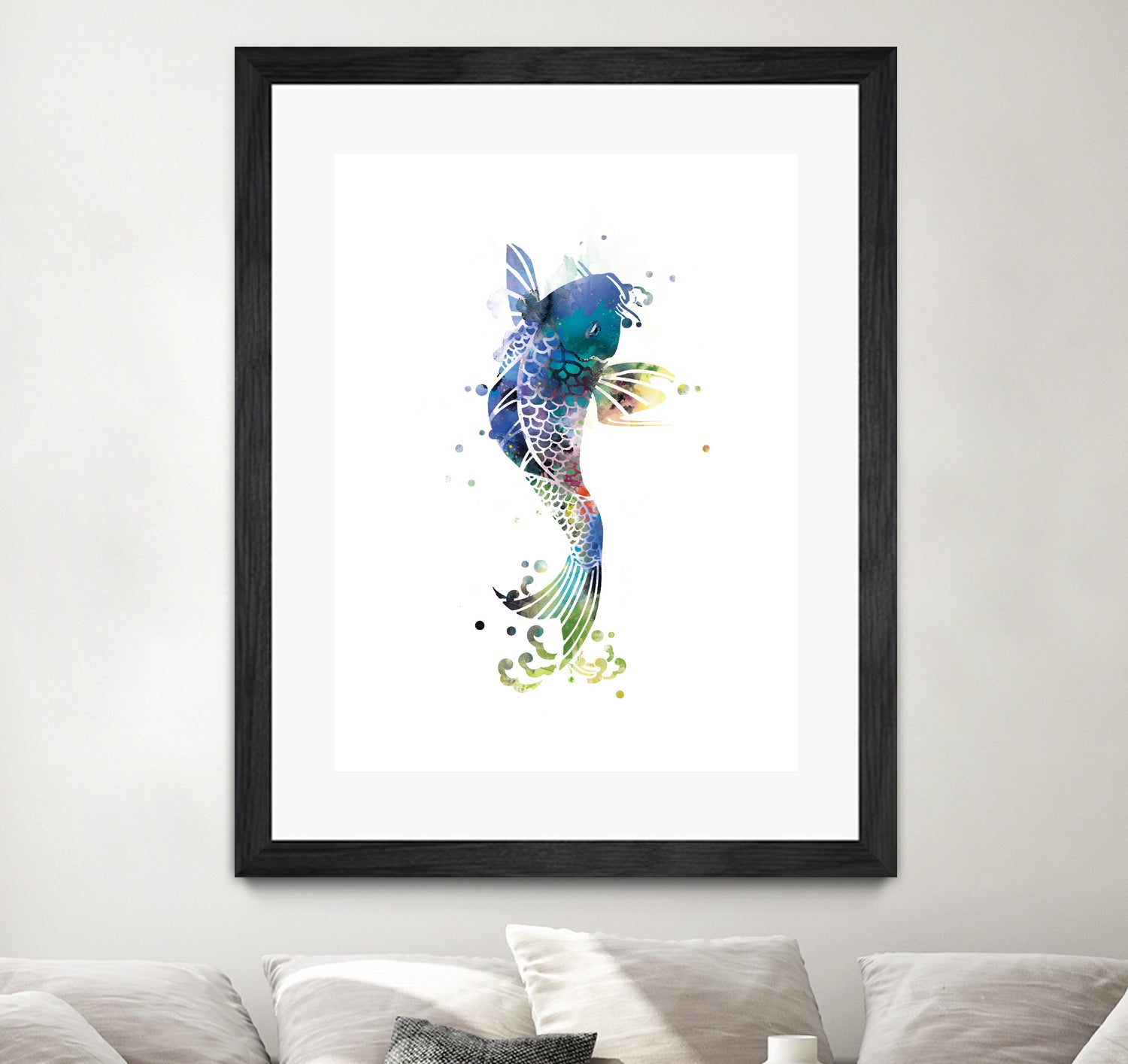 Koi Fish by Monn Print on GIANT ART - white digital painting