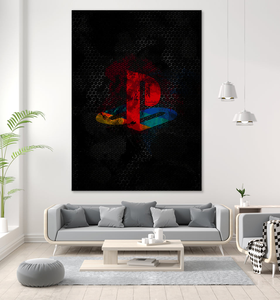 PlayStation dark splatter by Jurijs Permanickis on GIANT ART - black digital painting